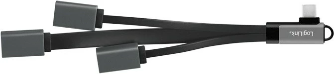 Hub USB LogiLink UA0361, 3x USB-A, USB-C, 0.15m, zi/gri