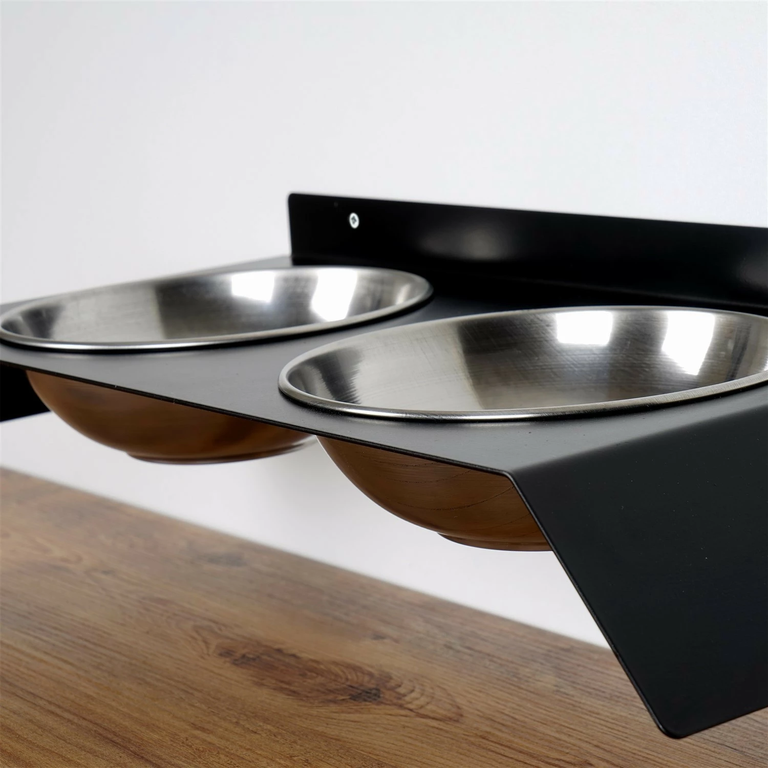 Enë ushqimi për kafshë, metalike, e zezë, Hanah Home Pet018