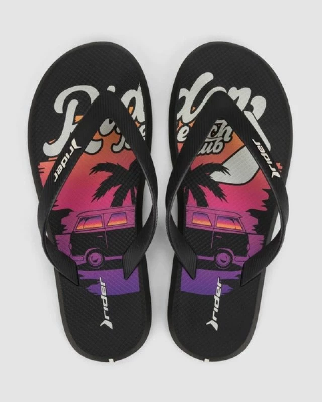 Flip-flop për meshkuj Rider, të zeza