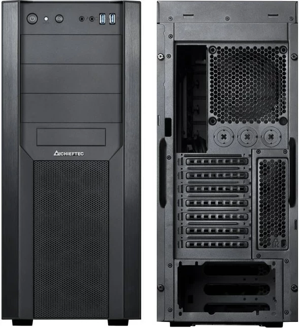 Kasë Chieftec CW-01B-OP, Tower, E zezë