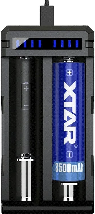 Karikues baterish XTAR SC2, për 2 bateri, Li-Ion, i zi