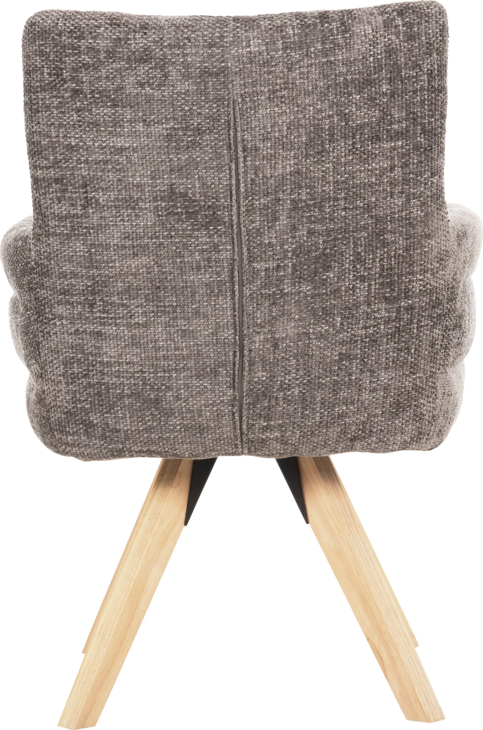 Karrige ngrënieje GAZER FH9845.03, pëlhurë gri, këmbë druri gome, 66x63x91H cm