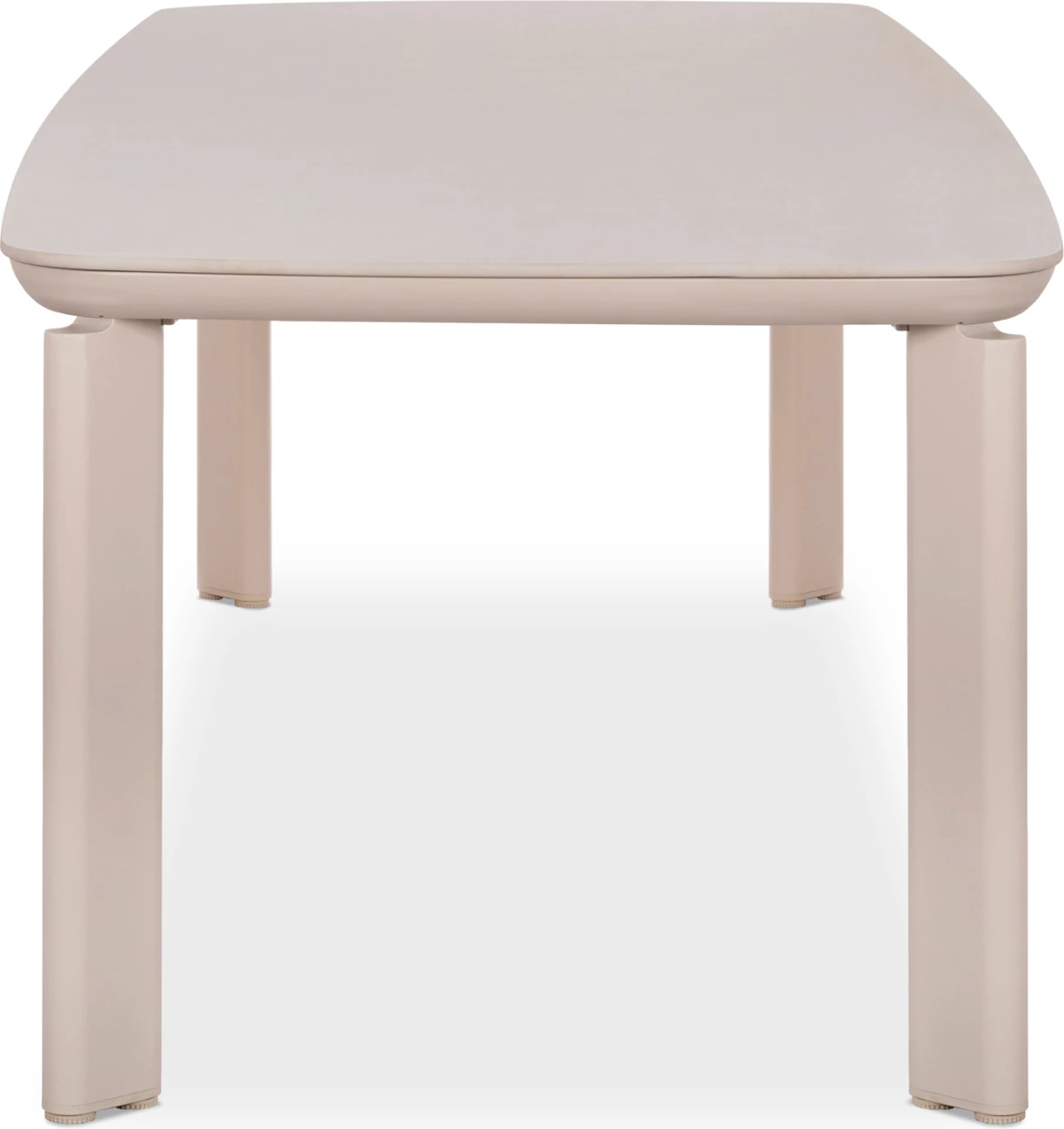 Tavolinë oborri, alumini, sipërfaqe prej guri të presuar, ngjyrë krem, 240x100x76cm