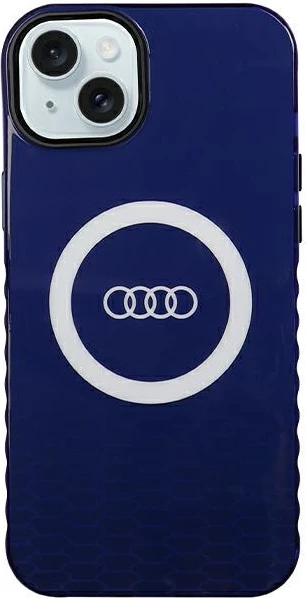 Mbështjellës Audi IML Big Logo MagSafe për iPhone 15 Plus / 14 Plus, Blu
