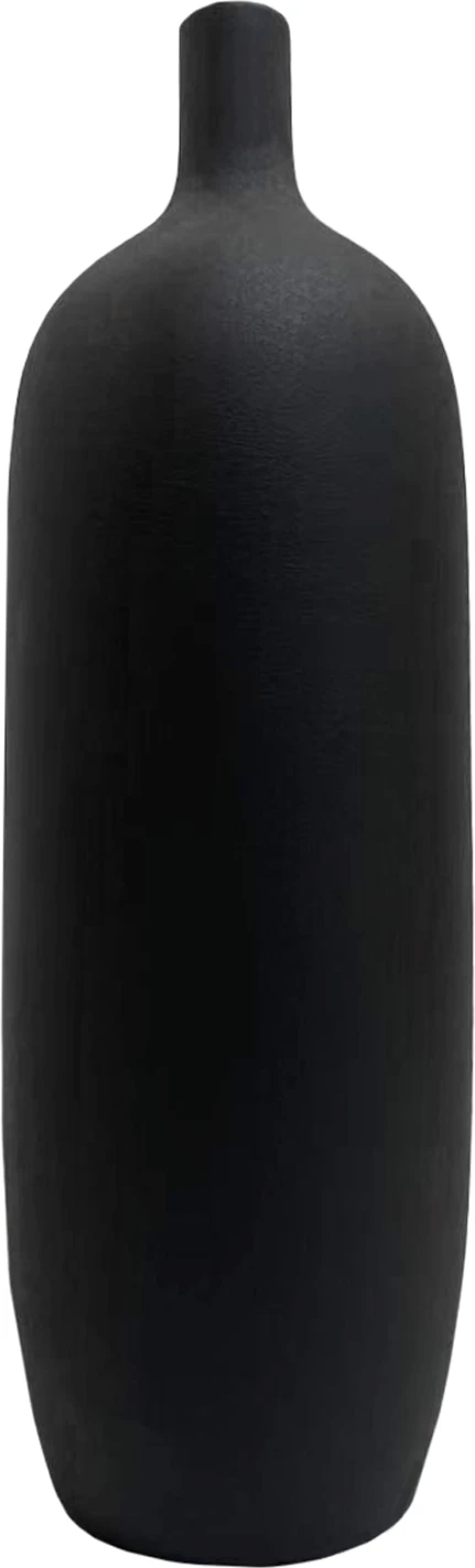 Dekor tavoline prej qeramike, ngjyrë e zezë mat, GALAD FH4623.02, Φ18x57H cm