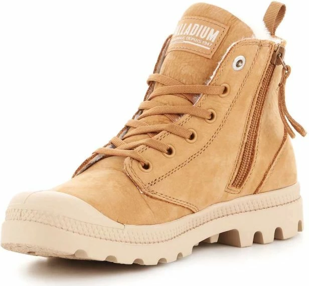 Çizme Palladium Pampa Hi Zip WL për femra, ngjyrë kafe