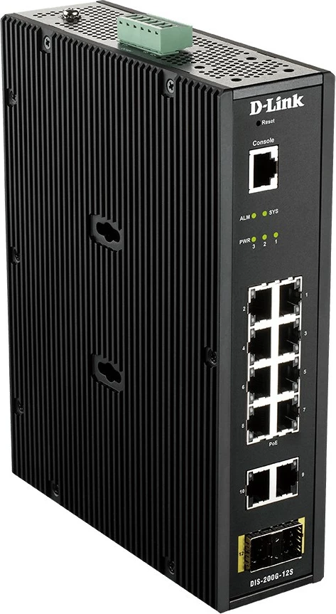 Switch industrial D-Link DIS-200G-12S, 12 porta, Layer2, Gigabit, i zi