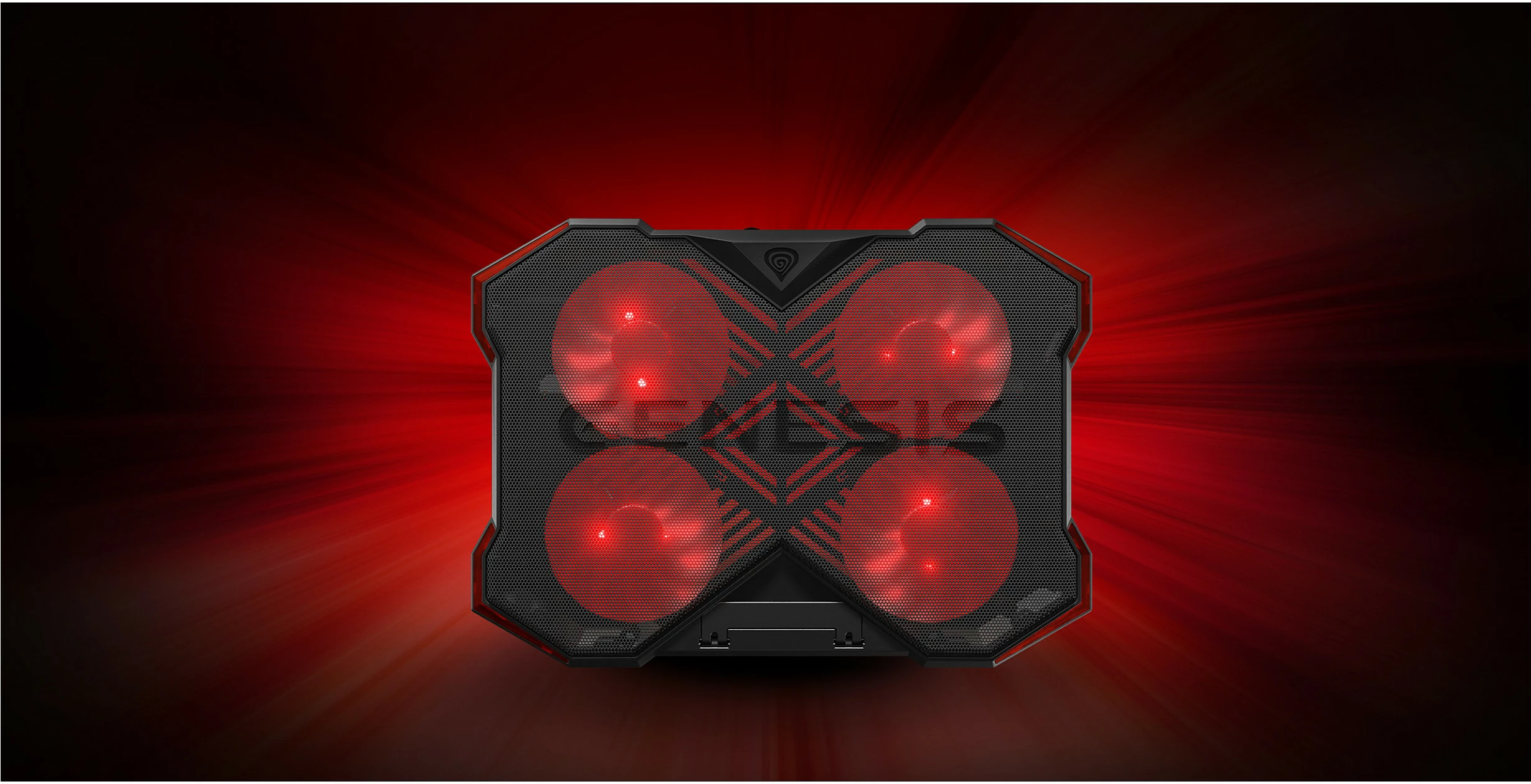 Ftohës notebook Genesis OXID 260, 15.6-17.3 inç, me ndriçim të kuq