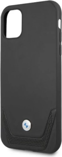 Mbështjellës BMW BMHCN61RSWPK për iPhone 11/XR, hardcase, lëkurë, i zi