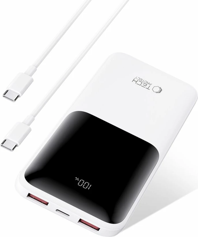 Powerbank Tech-Protect PB01 10000mAh 22.5W, Bardhë