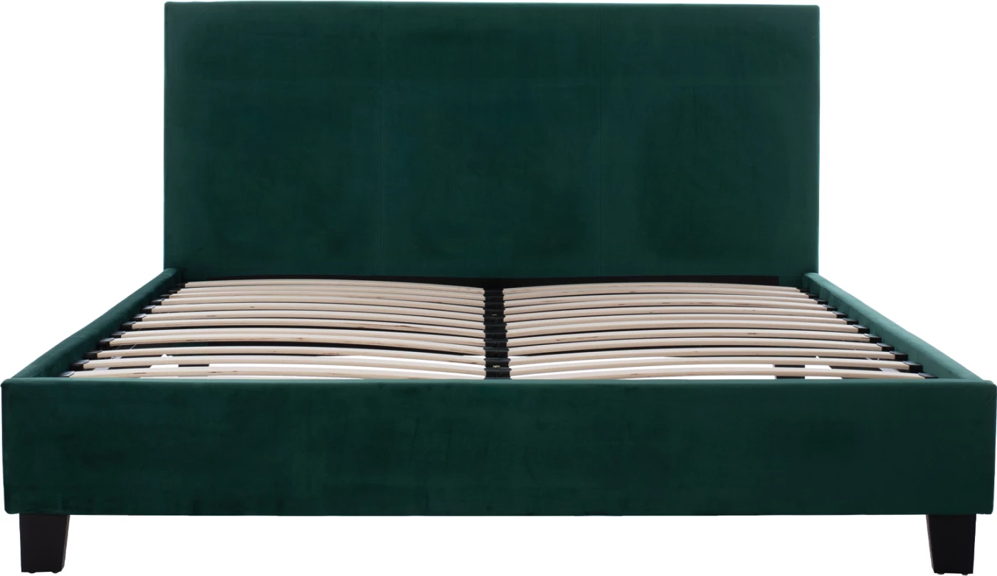 Krevat kadife ngjyrë selvi, FH553.13, për dyshek 150x200 cm