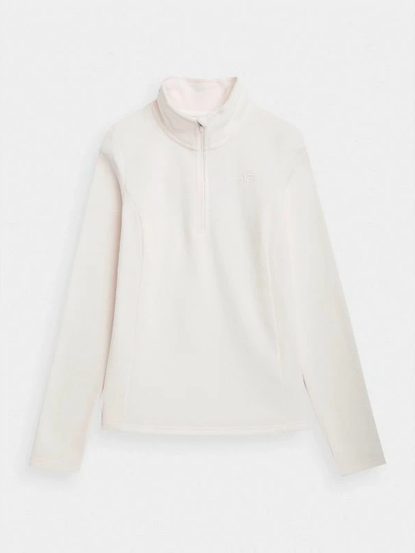 Duks pa kapuç për femra 4F, ngjyrë krem