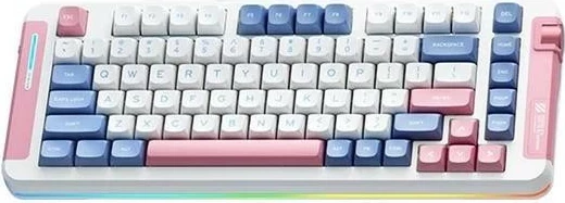 Tastierë Mchose X75, mekanike, wireless, e bardhë-rozë