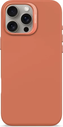 Mbështjellës Decoded për iPhone 16 Pro Max, silikon antimikrobial, MagSafe, portokalli
