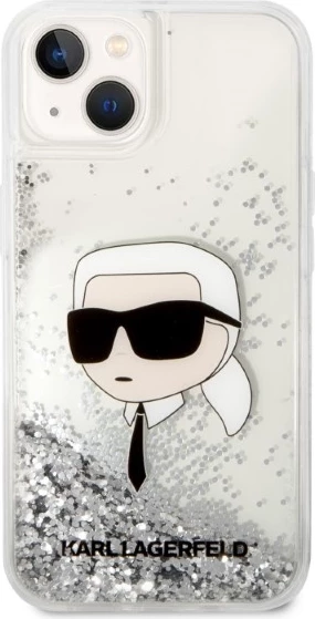 Mbështjellës Karl Lagerfeld KLHCP14MLNKHCH për iPhone 14 Plus 6.7", Glitter, Argjendtë