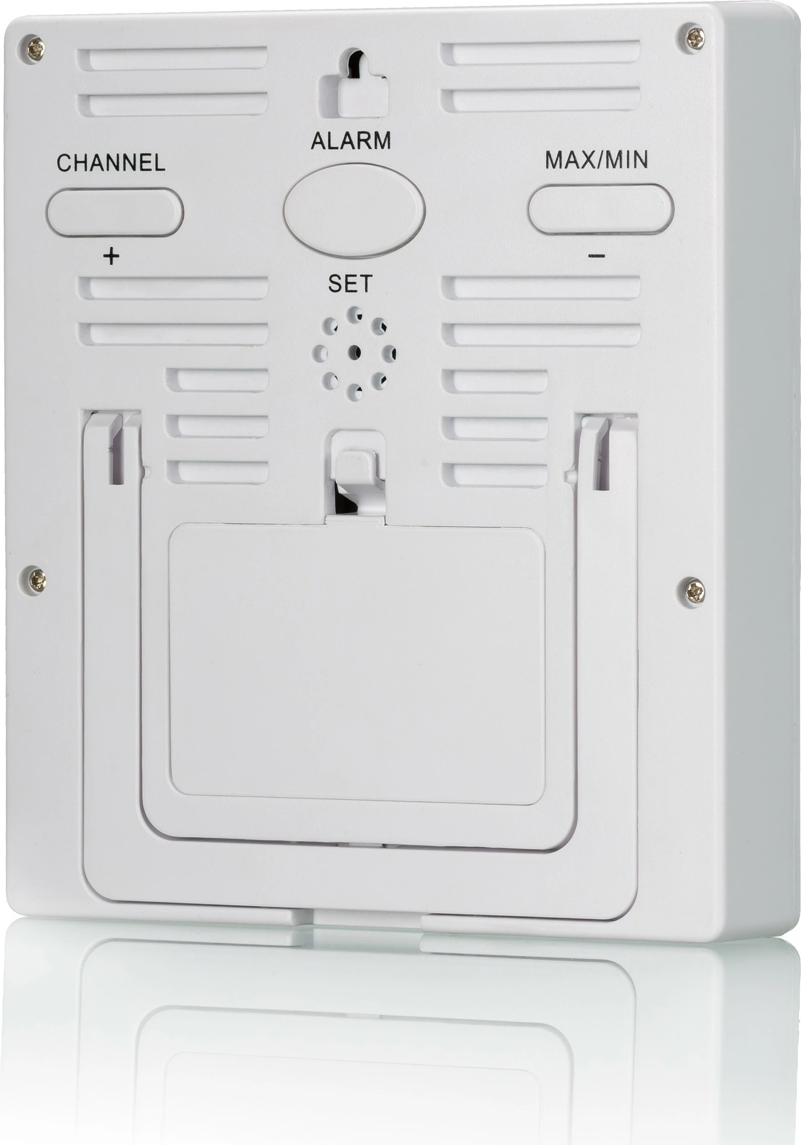 Termometër dhe higrometër Bresser Temeo Hygro Quadro i bardhë