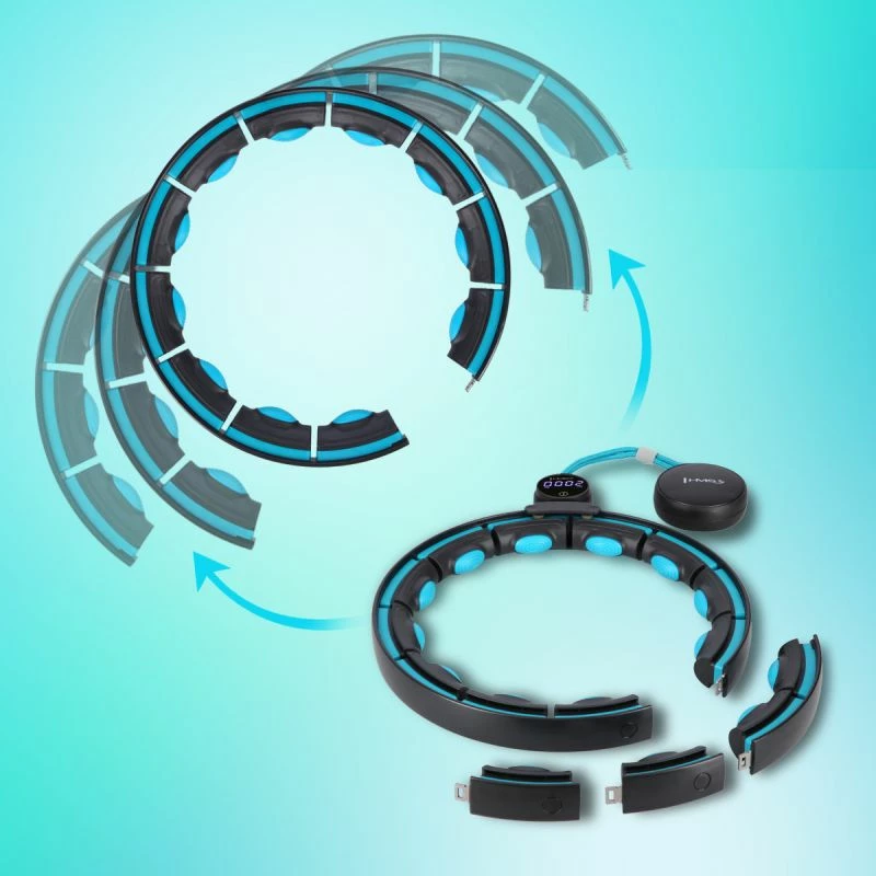 Set hula hop magnetik me numërues HMS HHM17 + rrip dobësimi BR163, kuq