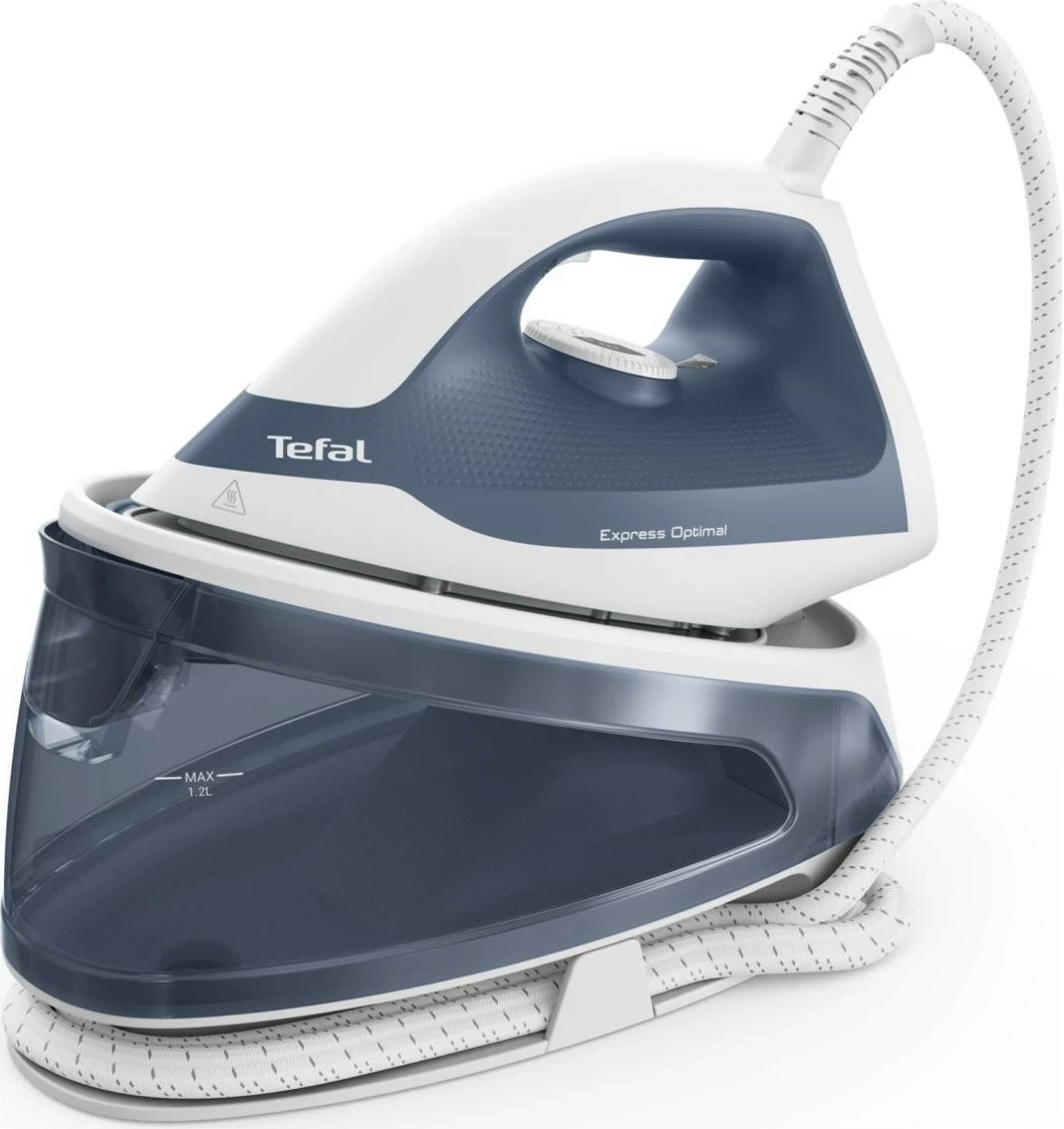 Hekur me avull Tefal Express Optimal SV4110E, 2200W, rezervuar 1.2L, blu