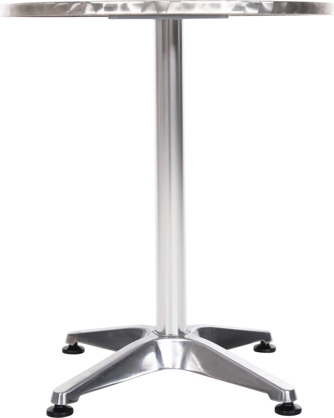 Tavolinë rrethore alumini FRODO FH5539 ngjyrë metalike-4-bazë me katër këmbë Φ59,5x69,5Hcm