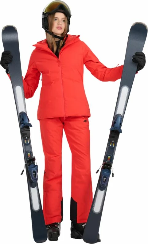 Pantallona skijimi për femra 4f, të kuqe