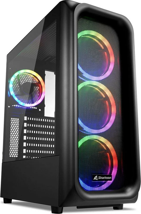 Kasë Sharkoon TK5M RGB midi, e zezë