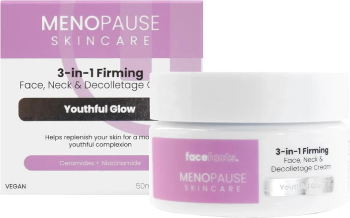 Face Facts Menopause 3-In-1 Firming Face, Neck &amp; Decolletage Cream - 50ml