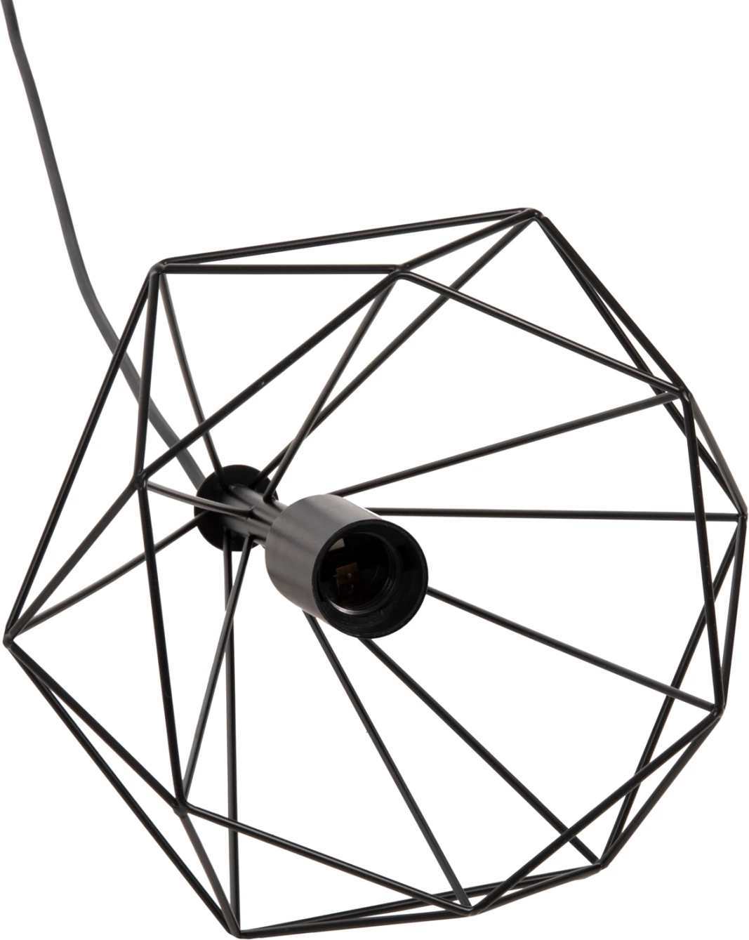 Llambë varëse tavani, kapak metali i zi, FH4063, 25x22x123H cm