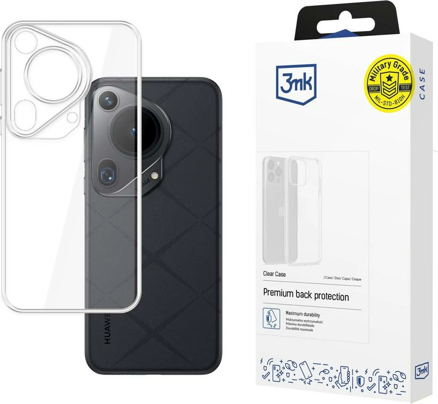 Mbështjellës 3mk Protection Clear Case për Huawei Pura 70 Ultra, Transparent