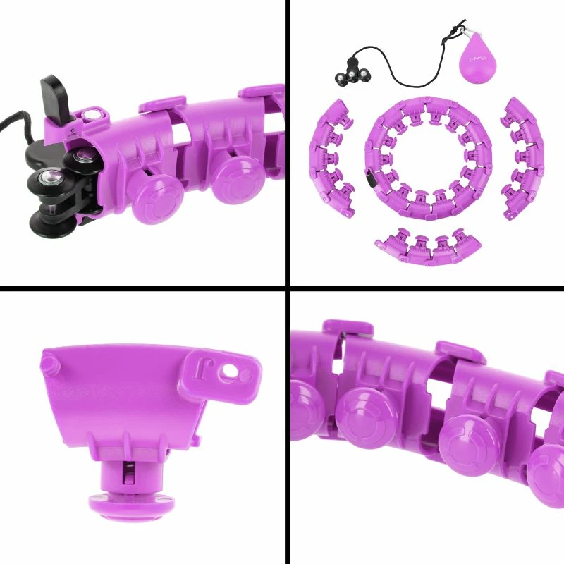 Set hula hop me peshë HMS HHW12, rrip BR163 plus size, të zeza