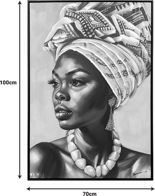 Pikturë në kanavacë Zaira, me kornizë, 70x3.5x100cm