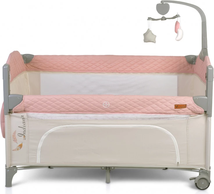 Shtrat portativ Cangaroo Indiana,  rozë