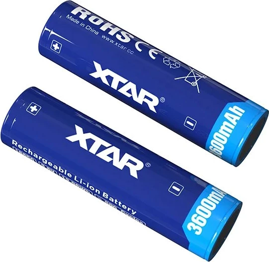 Bateri rikarikueshme XTAR 18650-3600, 3600 mAh, 3.6V, Li-Ion, Blu