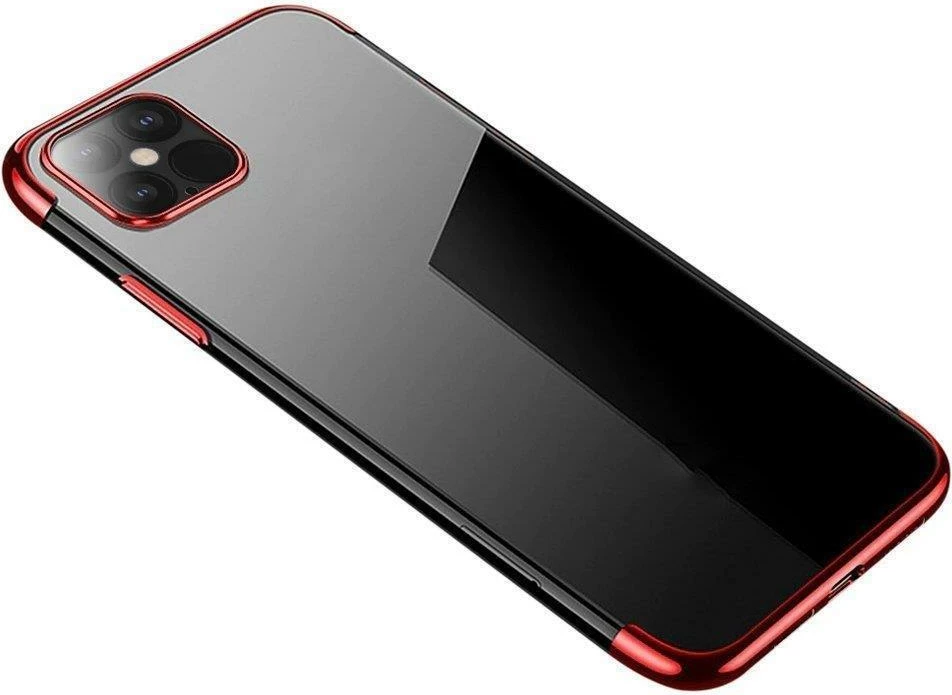 Mbështjellës Hurtel Clear Color 0.3mm për Xiaomi Redmi Note 11/11S, Transparent, Kornizë e kuqe