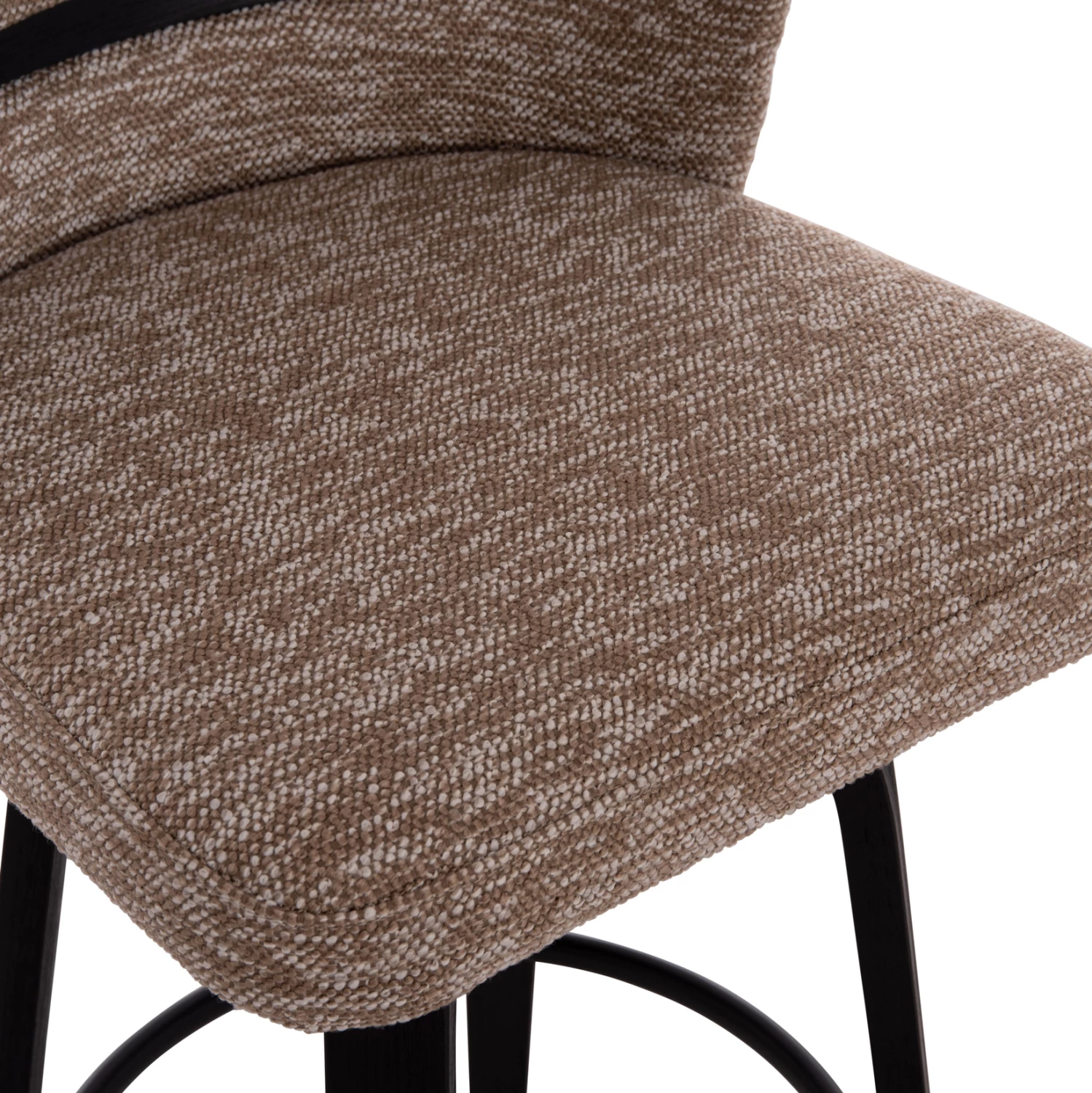 Karrige për bar rrotulluese Dekker, dru i zi, stof kafe, set prej 2 copë, 48x54x96cm