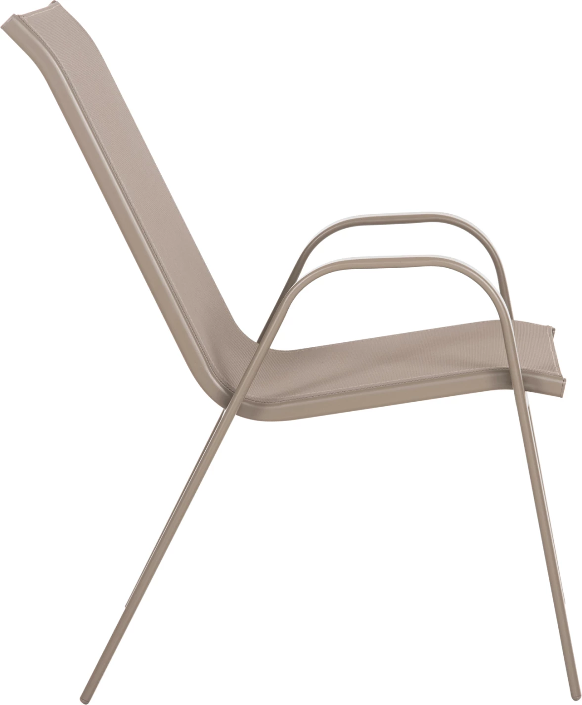 Karrige e jashtme LEON FH5000.04 kornizë metali ngjyrë shampanjë - tekstilene ngjyrë shampanjë 54x70x93H cm