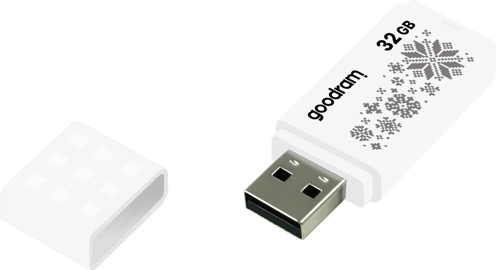 Pendrive GOODRAM UME2 32GB, USB 2.0, Bardhë, dekorativ