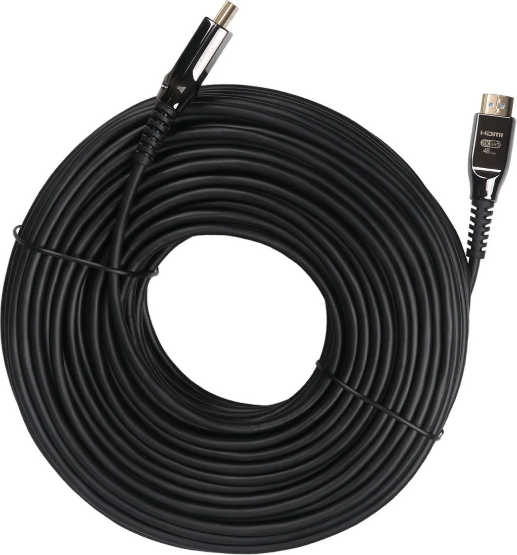 Kabllo HDMI 2.1 optike, TB, AKTBXVHFO2120MB, 20 m 8K 48 Gbps gold-plated, e zezë