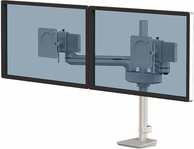 Mbajtëse dyfishe monitori Fellowes Tallo Modular 2FS 8613701, montim me kapëse, VESA 75x75/100x100, deri 40", argjend