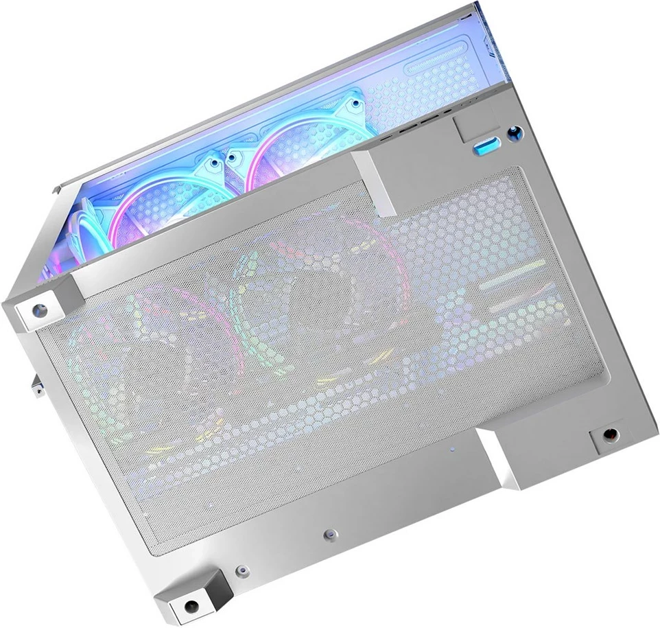 Kasë MODECOM Volcano Panorama APEX ARGB 3F MIDI, e bardhë