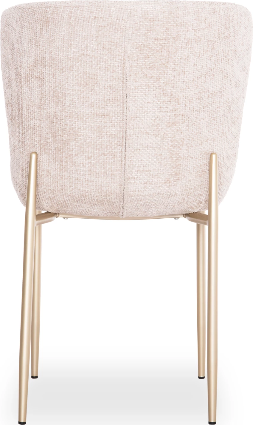 Karrige ngrënieje Obsession, set prej 2 copë, material stof, metal ngjyrë shampanje, 52x65x80cm