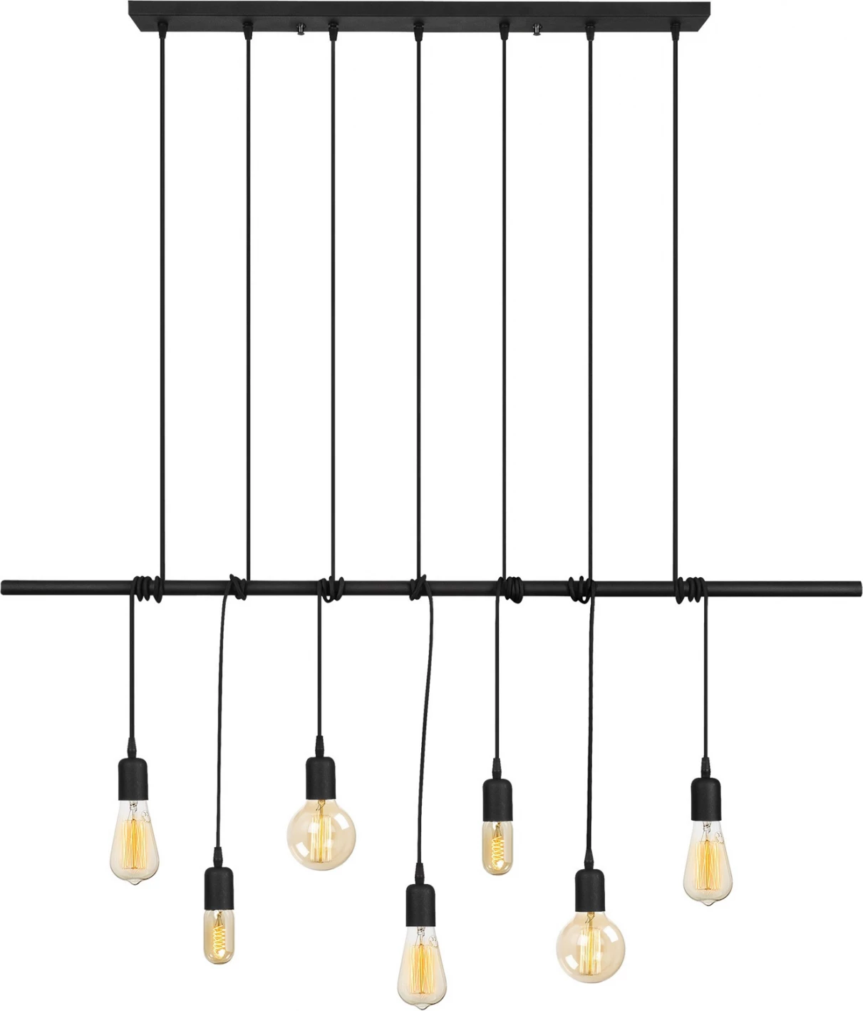 Llambë varëse metalike, ngjyrë e zezë, FH7266, 120x10x180 cm