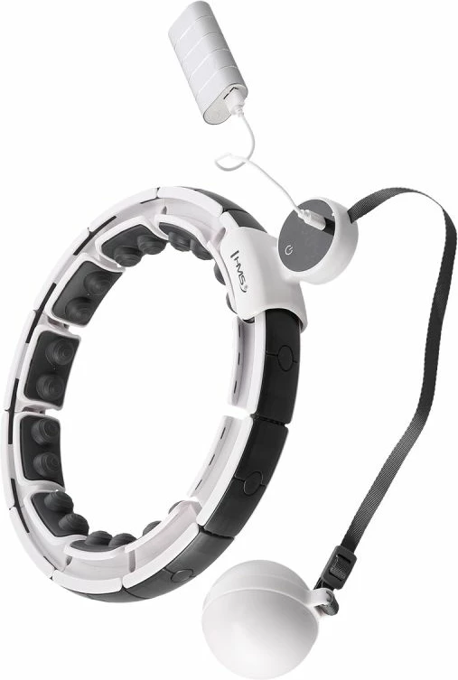 Hula hop HMS HHM16 me magnet dhe peshë, i bardhë me numërues