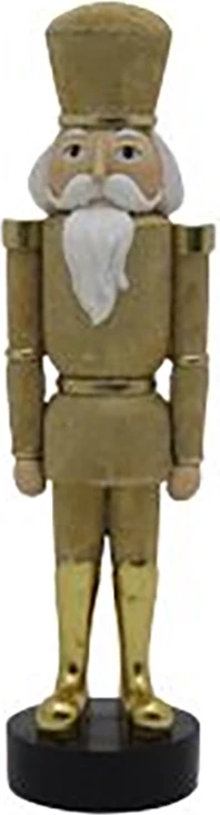 Dekoratë ushtar për Krishtlindje, ngjyrë ari-bardhë, 10x9x37cm