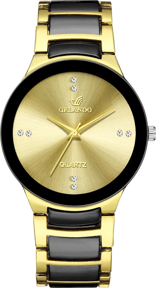 Orë dore Orlando xj053, unisex, e artë/e zezë