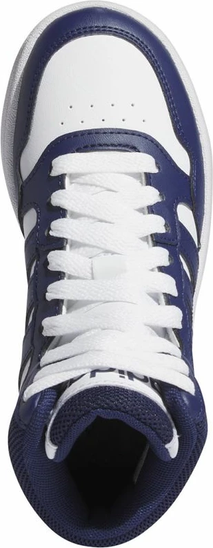 Atlete për fëmijë adidas Hoops 3.0 Mid Jr, të bardha dhe blu marine