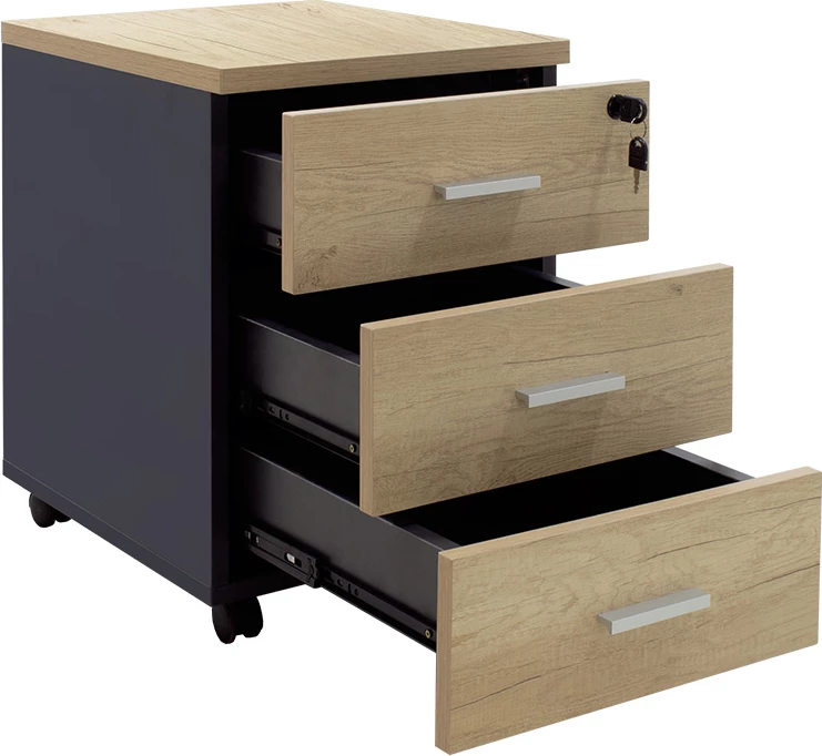 Sirtar mobil Lotus, ngjyrë lisi-gri e errët, 40x47x55cm