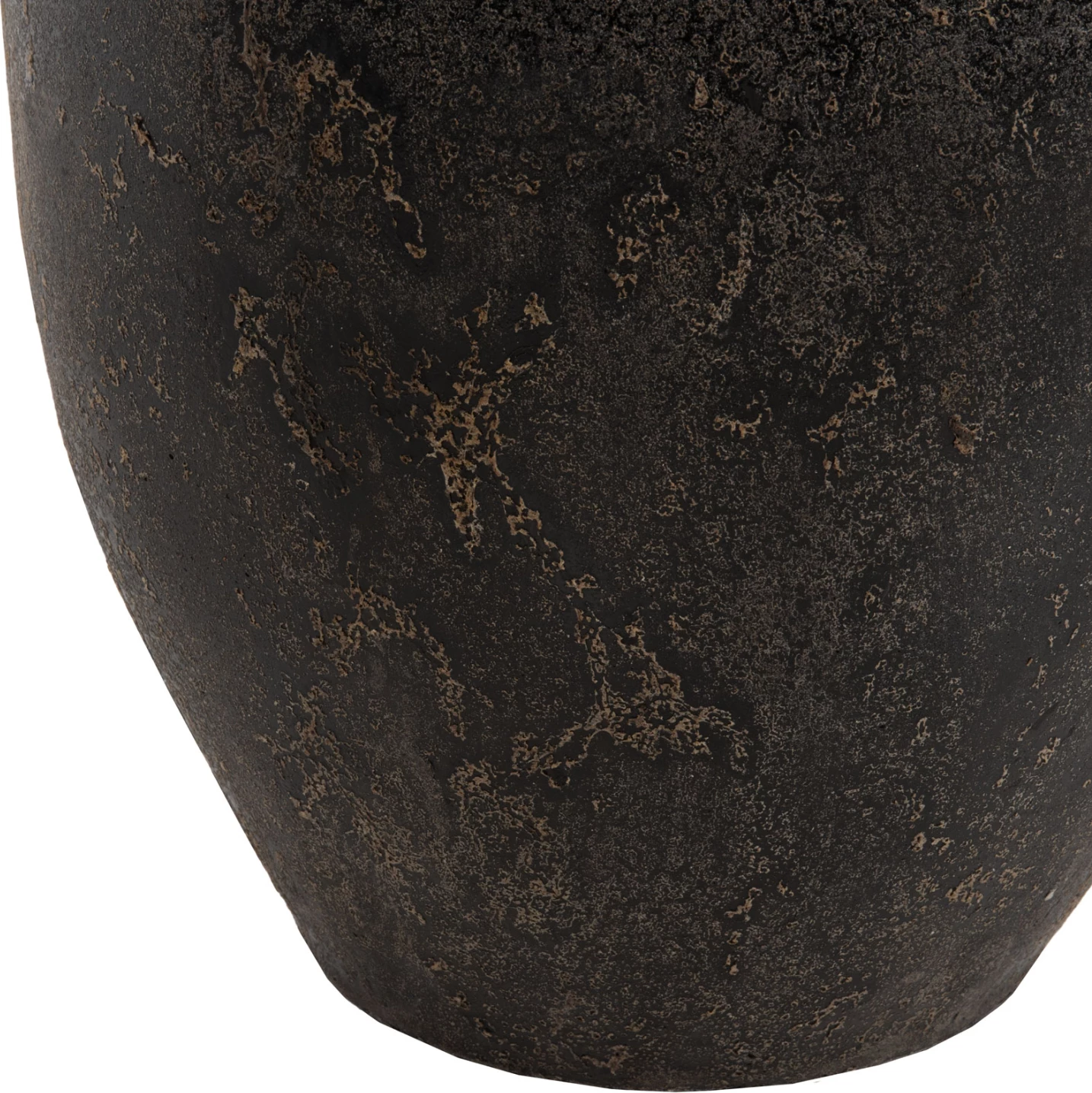 Vazo dekorative për dysheme SPARTA FH7928 terrakota, ngjyrë e zezë, Φ44x49H cm