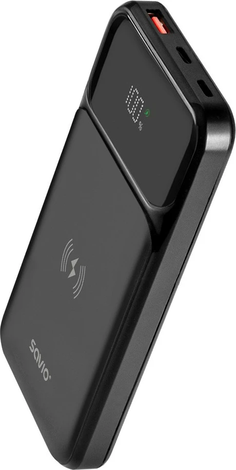 Powerbank Savio BA-09, 10000 mAh, Wireless, i zi