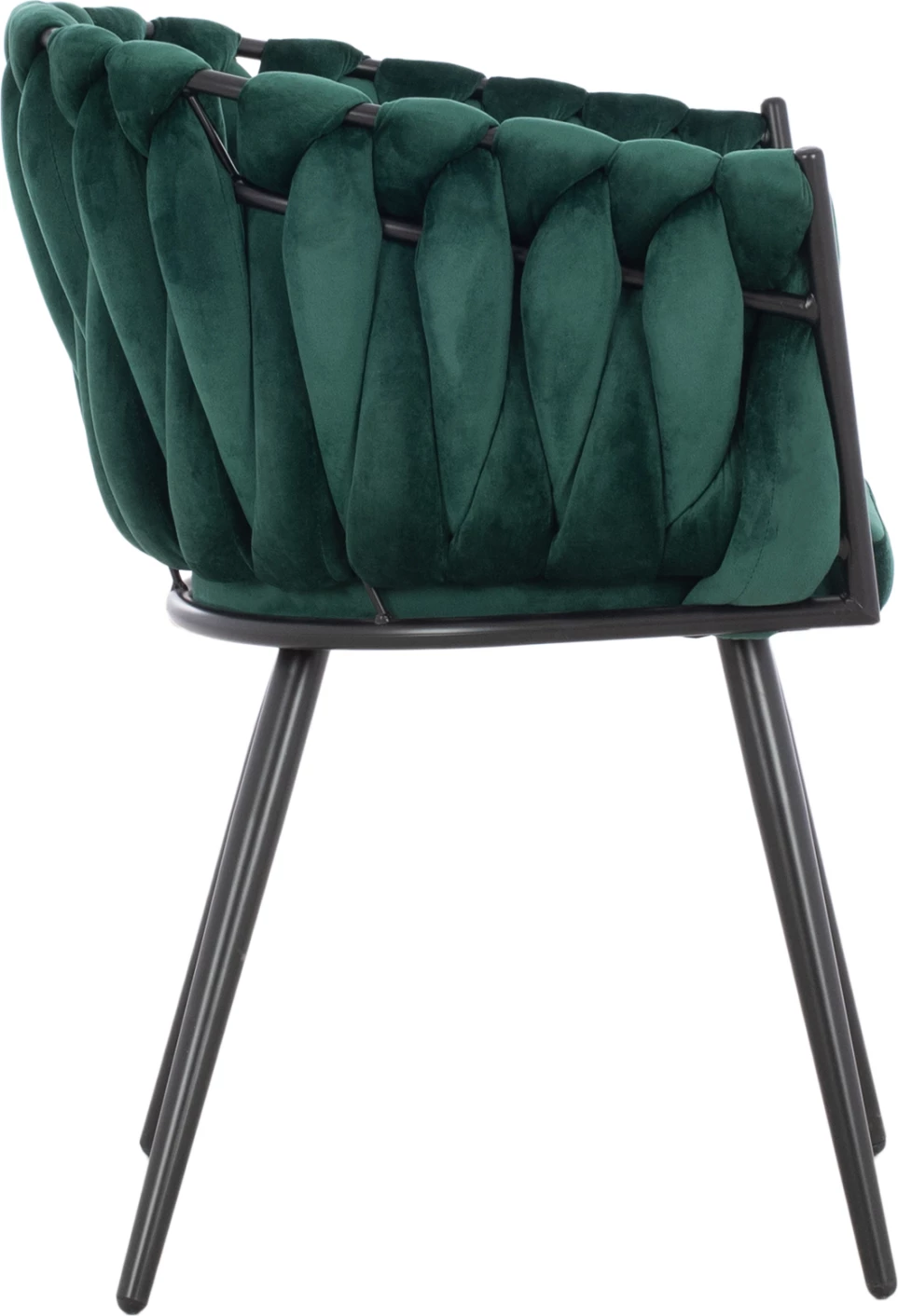 Poltronë Luanda, kadife, ngjyrë selvi, këmbë metalike, FH8741.03, 60x54x78 cm, set prej 2 copë