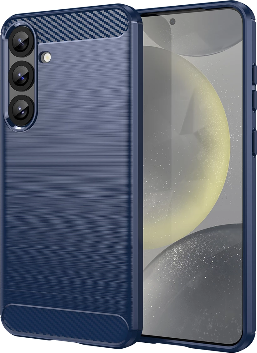 Mbështjellës Hurtel Carbon Case për Samsung Galaxy S25+, Kaltër